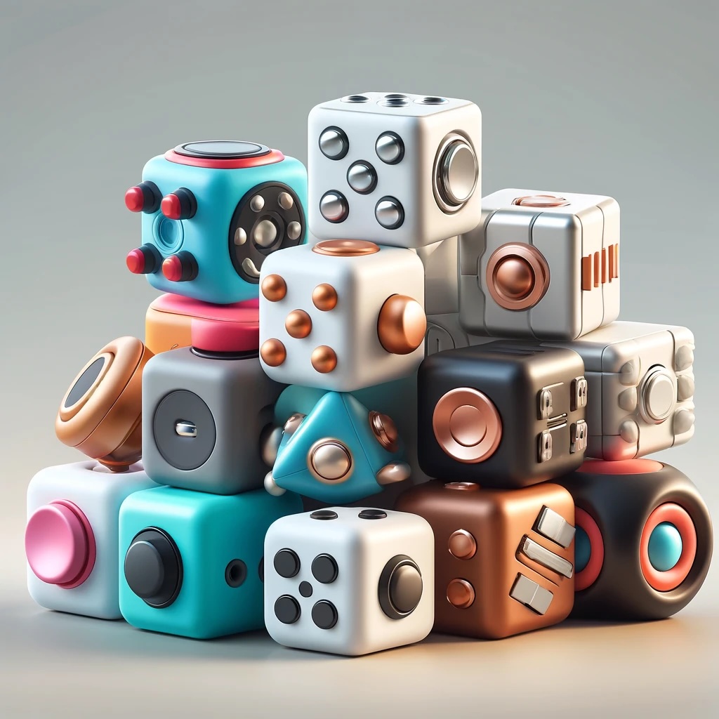 Cubos antiestrés: Fidget Cube, Cubo Infinito y más para aliviar estrés y ansiedad. Fidget Cube, Cubo Infinito y cubos metálicos para reducir ansiedad y mejorar la concentración.